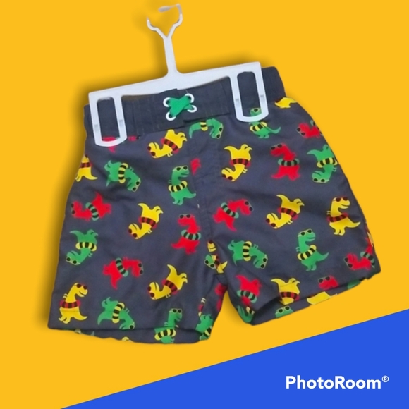 Boys 2t Swim Trunks With Dinosaur Print NWOT - Picture 1 of 9